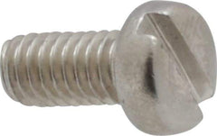 Value Collection - M4x0.70 Metric Coarse, 8mm Length Under Head Slotted Drive Machine Screw - Fillister Head, Grade 18-8 & A2 Stainless Steel, Uncoated, Without Washer - Exact Tool & Supply