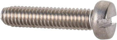 Value Collection - M4x0.70 Metric Coarse, 18mm Length Under Head Slotted Drive Machine Screw - Fillister Head, Grade 18-8 & A2 Stainless Steel, Uncoated, Without Washer - Exact Tool & Supply