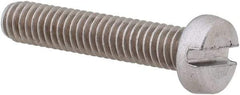 Value Collection - M4x0.70 Metric Coarse, 20mm Length Under Head Slotted Drive Machine Screw - Fillister Head, Grade 18-8 & A2 Stainless Steel, Uncoated, Without Washer - Exact Tool & Supply