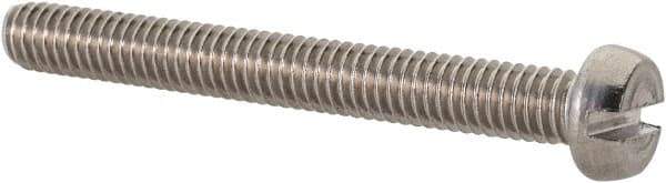 Value Collection - M4x0.70 Metric Coarse, 35mm Length Under Head Slotted Drive Machine Screw - Fillister Head, Grade 18-8 & A2 Stainless Steel, Uncoated, Without Washer - Exact Tool & Supply