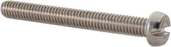 Value Collection - M4x0.70 Metric Coarse, 35mm Length Under Head Slotted Drive Machine Screw - Fillister Head, Grade 18-8 & A2 Stainless Steel, Uncoated, Without Washer - Exact Tool & Supply