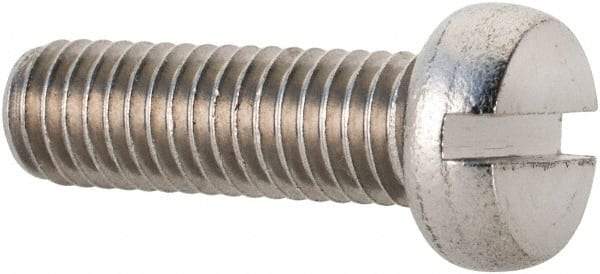 Value Collection - M5x0.80 Metric Coarse, 16mm Length Under Head Slotted Drive Machine Screw - Fillister Head, Grade 18-8 & A2 Stainless Steel, Uncoated, Without Washer - Exact Tool & Supply