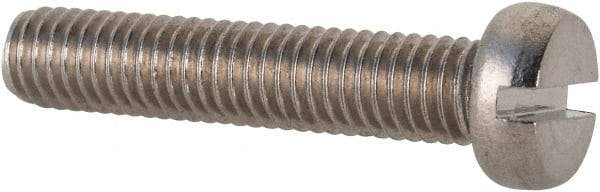 Value Collection - M5x0.80 Metric Coarse, 25mm Length Under Head Slotted Drive Machine Screw - Fillister Head, Grade 18-8 & A2 Stainless Steel, Uncoated, Without Washer - Exact Tool & Supply