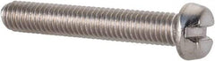 Value Collection - M5x0.80 Metric Coarse, 30mm Length Under Head Slotted Drive Machine Screw - Fillister Head, Grade 18-8 & A2 Stainless Steel, Uncoated, Without Washer - Exact Tool & Supply