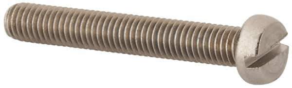 Value Collection - M5x0.80 Metric Coarse, 35mm Length Under Head Slotted Drive Machine Screw - Fillister Head, Grade 18-8 & A2 Stainless Steel, Uncoated, Without Washer - Exact Tool & Supply
