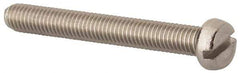 Value Collection - M5x0.80 Metric Coarse, 40mm Length Under Head Slotted Drive Machine Screw - Fillister Head, Grade 18-8 & A2 Stainless Steel, Uncoated, Without Washer - Exact Tool & Supply