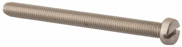 Value Collection - M5x0.80 Metric Coarse, 60mm Length Under Head Slotted Drive Machine Screw - Fillister Head, Grade 18-8 & A2 Stainless Steel, Uncoated, Without Washer - Exact Tool & Supply