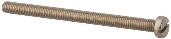 Value Collection - M5x0.80 Metric Coarse, 70mm Length Under Head Slotted Drive Machine Screw - Fillister Head, Grade 18-8 & A2 Stainless Steel, Uncoated, Without Washer - Exact Tool & Supply