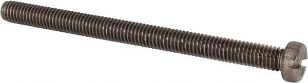 Value Collection - M6x1.00 Metric Coarse, 80mm Length Under Head Slotted Drive Machine Screw - Fillister Head, Grade 18-8 & A2 Stainless Steel, Uncoated, Without Washer - Exact Tool & Supply