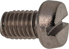 Value Collection - M8x1.25 Metric Coarse, 12mm Length Under Head Slotted Drive Machine Screw - Fillister Head, Grade 18-8 & A2 Stainless Steel, Uncoated, Without Washer - Exact Tool & Supply