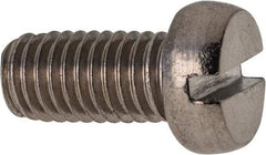 Value Collection - M8x1.25 Metric Coarse, 16mm Length Under Head Slotted Drive Machine Screw - Fillister Head, Grade 18-8 & A2 Stainless Steel, Uncoated, Without Washer - Exact Tool & Supply