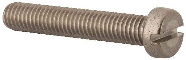 Value Collection - M8x1.25 Metric Coarse, 45mm Length Under Head Slotted Drive Machine Screw - Fillister Head, Grade 18-8 & A2 Stainless Steel, Uncoated, Without Washer - Exact Tool & Supply