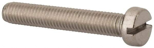 Value Collection - M8x1.25 Metric Coarse, 50mm Length Under Head Slotted Drive Machine Screw - Fillister Head, Grade 18-8 & A2 Stainless Steel, Uncoated, Without Washer - Exact Tool & Supply