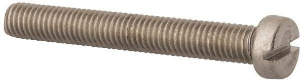 Value Collection - M8x1.25 Metric Coarse, 60mm Length Under Head Slotted Drive Machine Screw - Fillister Head, Grade 18-8 & A2 Stainless Steel, Uncoated, Without Washer - Exact Tool & Supply