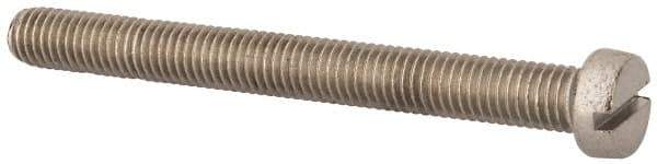 Value Collection - M8x1.25 Metric Coarse, 80mm Length Under Head Slotted Drive Machine Screw - Fillister Head, Grade 18-8 & A2 Stainless Steel, Uncoated, Without Washer - Exact Tool & Supply