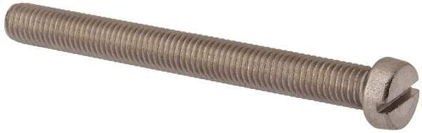 Value Collection - M10x1.50 Metric Coarse, 100mm Length Under Head Slotted Drive Machine Screw - Fillister Head, Grade 18-8 & A2 Stainless Steel, Uncoated, Without Washer - Exact Tool & Supply
