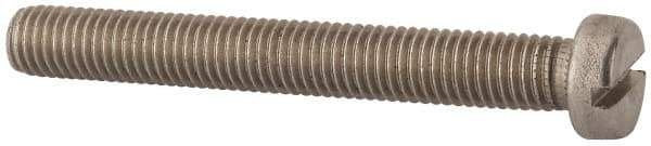 Value Collection - M10x1.50 Metric Coarse, 80mm Length Under Head Slotted Drive Machine Screw - Fillister Head, Grade 18-8 & A2 Stainless Steel, Uncoated, Without Washer - Exact Tool & Supply