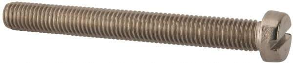Value Collection - M10x1.50 Metric Coarse, 90mm Length Under Head Slotted Drive Machine Screw - Fillister Head, Grade 18-8 & A2 Stainless Steel, Uncoated, Without Washer - Exact Tool & Supply
