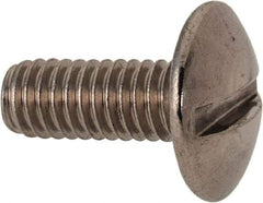 Value Collection - M4x0.70 Metric Coarse, 10mm Length Under Head Slotted Drive Machine Screw - Truss Head, Grade 18-8 & A2 Stainless Steel, Uncoated, Without Washer - Exact Tool & Supply