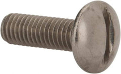 Value Collection - M5x0.80 Metric Coarse, 16mm Length Under Head Slotted Drive Machine Screw - Truss Head, Grade 18-8 & A2 Stainless Steel, Uncoated, Without Washer - Exact Tool & Supply