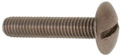 Value Collection - M5x0.80 Metric Coarse, 25mm Length Under Head Slotted Drive Machine Screw - Truss Head, Grade 18-8 & A2 Stainless Steel, Uncoated, Without Washer - Exact Tool & Supply