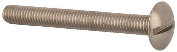Value Collection - M5x0.80 Metric Coarse, 45mm Length Under Head Slotted Drive Machine Screw - Truss Head, Grade 18-8 & A2 Stainless Steel, Uncoated, Without Washer - Exact Tool & Supply