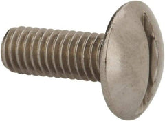 Value Collection - M6x1.00 Metric Coarse, 16mm Length Under Head Slotted Drive Machine Screw - Truss Head, Grade 18-8 & A2 Stainless Steel, Uncoated, Without Washer - Exact Tool & Supply
