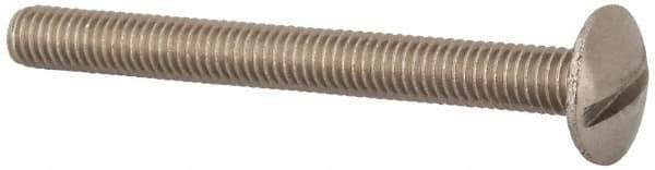 Value Collection - M6x1.00 Metric Coarse, 60mm Length Under Head Slotted Drive Machine Screw - Truss Head, Grade 18-8 & A2 Stainless Steel, Uncoated, Without Washer - Exact Tool & Supply