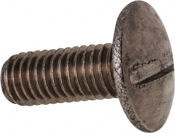Value Collection - M8x1.25 Metric Coarse, 20mm Length Under Head Slotted Drive Machine Screw - Truss Head, Grade 18-8 & A2 Stainless Steel, Uncoated, Without Washer - Exact Tool & Supply