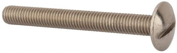 Value Collection - M8x1.25 Metric Coarse, 70mm Length Under Head Slotted Drive Machine Screw - Truss Head, Grade 18-8 & A2 Stainless Steel, Uncoated, Without Washer - Exact Tool & Supply
