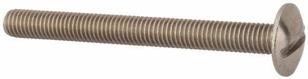 Value Collection - M8x1.25 Metric Coarse, 80mm Length Under Head Slotted Drive Machine Screw - Truss Head, Grade 18-8 & A2 Stainless Steel, Uncoated, Without Washer - Exact Tool & Supply