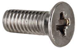 Value Collection - M3x0.50 Metric Coarse, 8mm OAL Pozidriv Drive Machine Screw - Flat Head, Grade 18-8 & A2 Stainless Steel, Uncoated, Without Washer - Exact Tool & Supply
