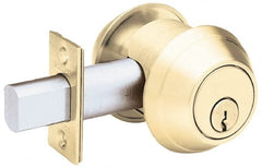 Schlage - 1-3/8 to 1-7/8" Door Thickness, Satin Chrome Finish, Heavy-Duty Deadbolt - Exact Tool & Supply