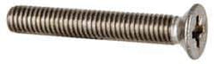 Value Collection - M6x1.00, 40mm OAL Pozidriv Drive Machine Screw - Flat Head, Grade 18-8 & A2 Stainless Steel, Uncoated, Without Washer - Exact Tool & Supply