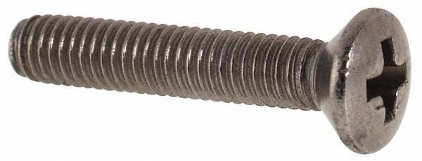 Value Collection - M3x0.50 Metric Coarse, 16mm OAL Phillips Drive Machine Screw - Oval Head, Grade 18-8 & A2 Stainless Steel, Uncoated, Without Washer - Exact Tool & Supply