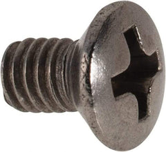 Value Collection - M4x0.70 Metric Coarse, 6mm OAL Phillips Drive Machine Screw - Oval Head, Grade 18-8 & A2 Stainless Steel, Uncoated, Without Washer - Exact Tool & Supply