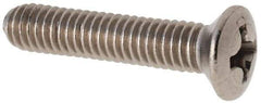 Value Collection - M4x0.70 Metric Coarse, 20mm OAL Phillips Drive Machine Screw - Oval Head, Grade 18-8 & A2 Stainless Steel, Uncoated, Without Washer - Exact Tool & Supply