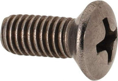 Value Collection - M5x0.80 Metric Coarse, 12mm OAL Phillips Drive Machine Screw - Oval Head, Grade 18-8 & A2 Stainless Steel, Uncoated, Without Washer - Exact Tool & Supply