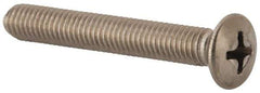 Value Collection - M5x0.80 Metric Coarse, 35mm OAL Phillips Drive Machine Screw - Oval Head, Grade 18-8 & A2 Stainless Steel, Uncoated, Without Washer - Exact Tool & Supply