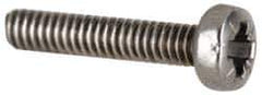 Value Collection - M6x1.00, 60mm Length Under Head Pozidriv Drive Machine Screw - Pan Head, Grade 18-8 & A2 Stainless Steel, Uncoated, Without Washer - Exact Tool & Supply