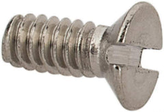 Value Collection - M1.6x0.35 Metric Coarse, 4mm OAL Slotted Drive Machine Screw - Flat Head, Grade 316 & A4 Stainless Steel, Uncoated, Without Washer - Exact Tool & Supply