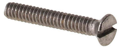 Value Collection - M1.6x0.35 Metric Coarse, 10mm OAL Slotted Drive Machine Screw - Flat Head, Grade 316 & A4 Stainless Steel, Uncoated, Without Washer - Exact Tool & Supply