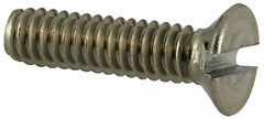 Value Collection - M2x0.40 Metric Coarse, 8mm OAL Slotted Drive Machine Screw - Flat Head, Grade 316 & A4 Stainless Steel, Uncoated, Without Washer - Exact Tool & Supply