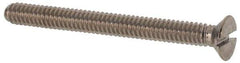 Value Collection - M2x0.40 Metric Coarse, 20mm OAL Slotted Drive Machine Screw - Flat Head, Grade 316 & A4 Stainless Steel, Uncoated, Without Washer - Exact Tool & Supply