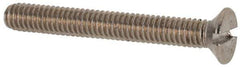 Value Collection - M2.5x0.45 Metric Coarse, 20mm OAL Slotted Drive Machine Screw - Flat Head, Grade 316 & A4 Stainless Steel, Uncoated, Without Washer - Exact Tool & Supply