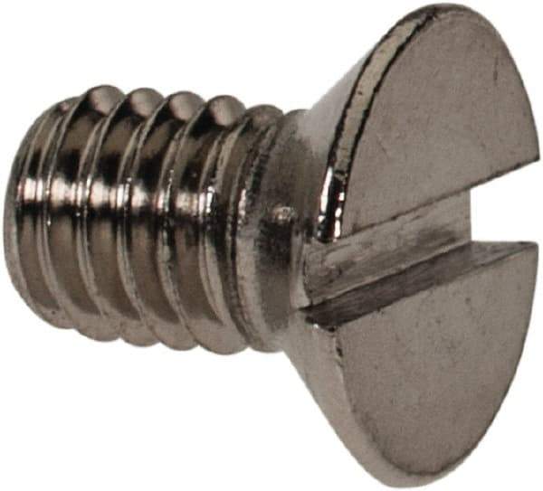 Value Collection - M3x0.50 Metric Coarse, 5mm OAL Slotted Drive Machine Screw - Flat Head, Grade 316 & A4 Stainless Steel, Uncoated, Without Washer - Exact Tool & Supply