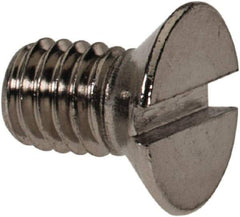 Value Collection - M3x0.50 Metric Coarse, 5mm OAL Slotted Drive Machine Screw - Flat Head, Grade 316 & A4 Stainless Steel, Uncoated, Without Washer - Exact Tool & Supply