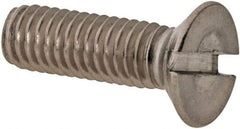 Value Collection - M3x0.50 Metric Coarse, 10mm OAL Slotted Drive Machine Screw - Flat Head, Grade 316 & A4 Stainless Steel, Uncoated, Without Washer - Exact Tool & Supply