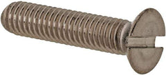 Value Collection - M3x0.50 Metric Coarse, 14mm OAL Slotted Drive Machine Screw - Flat Head, Grade 316 & A4 Stainless Steel, Uncoated, Without Washer - Exact Tool & Supply