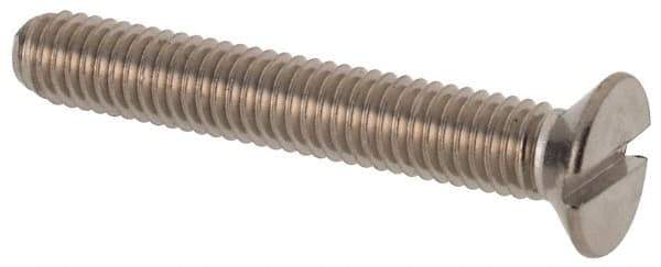 Value Collection - M3x0.50 Metric Coarse, 20mm OAL Slotted Drive Machine Screw - Flat Head, Grade 316 & A4 Stainless Steel, Uncoated, Without Washer - Exact Tool & Supply